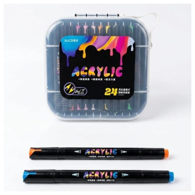 MARQUEUR ACRYLIQUE DUAL TIP DE 24 REF BC-6106