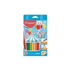 CRAYONS DE COULEUR MAPED 12/18 JUMBO REF 834010