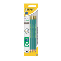 CRAYON NOIR BIC EVOLUTION ECOLUTIONS+GOMME 655