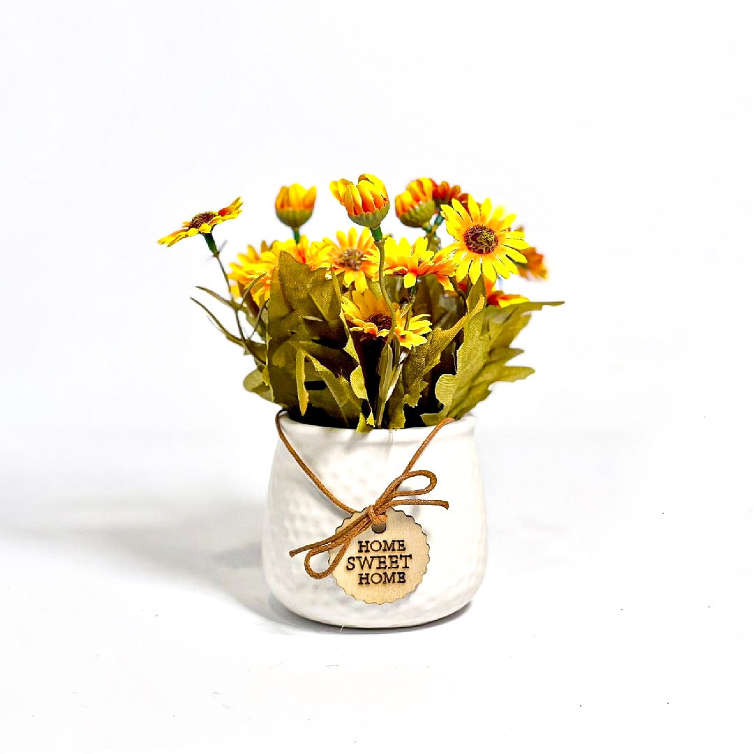 POT DECORATIF MM CERAMIQUE FLEURES   REF GH8-11