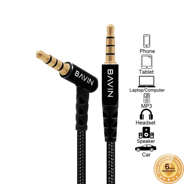CABLE AUDIO 3.5*3.5MM BAVIN REF AUX-06