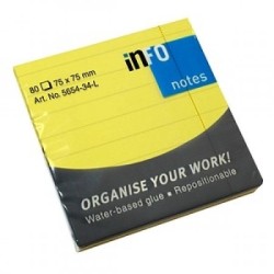 STICKY NOTES INFO NOTES 76*76 JAUNE REF 5654-01