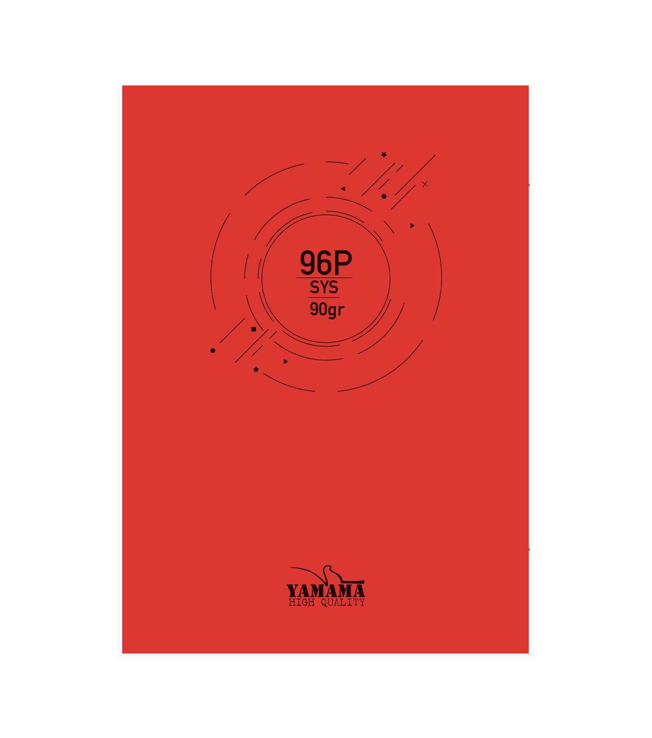 CAHIER PIQURE 24*32 10/10 96P YAMAMA CP BMV 90G ROUGE