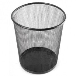 CORBEILLE A PAPIER METAL PM NOIR REF 5002