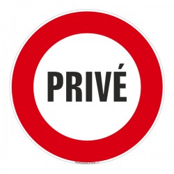 PLAQUE ZONE PRIVE