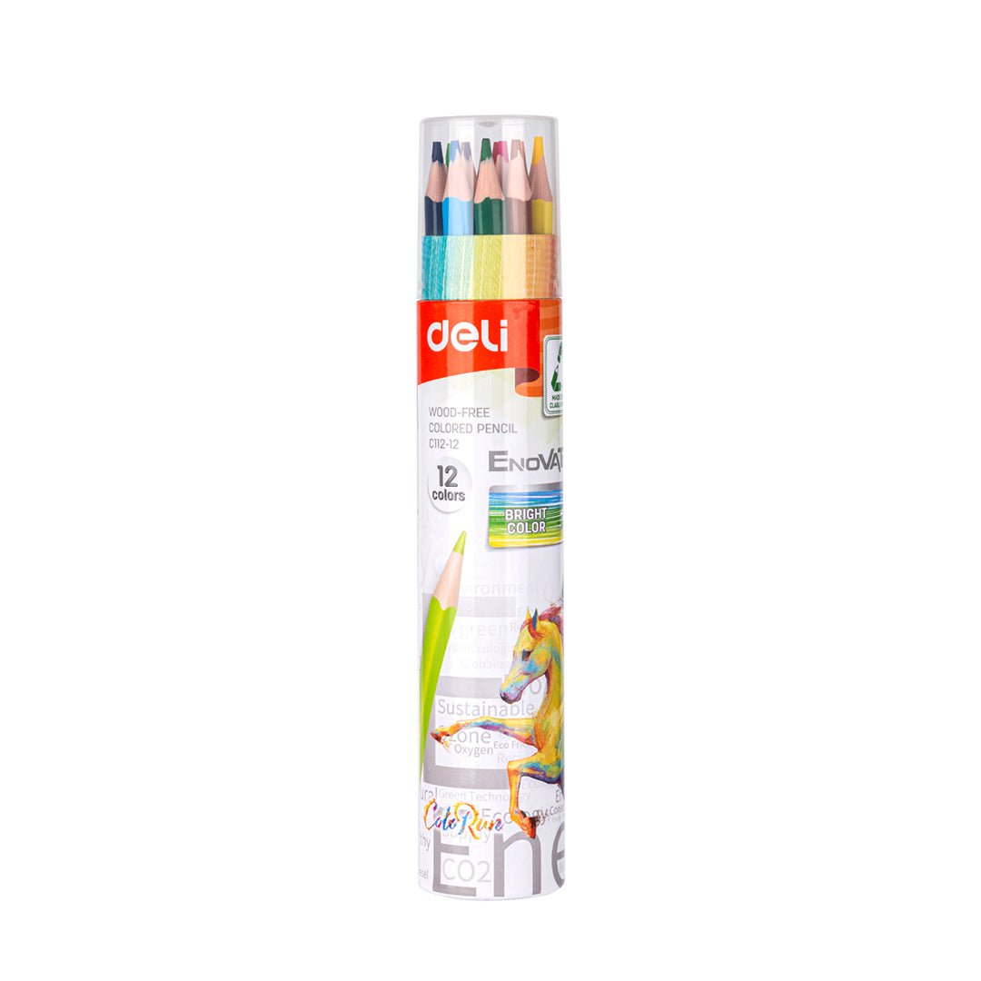 CRAYONS DE COULEUR DELI COLORUN 12 EN BOITE REF C112-12