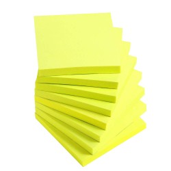 STICKY NOTES MOSAIC 76*76 JAUNE FLUO