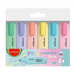 MARQUEUR FLUORESCENT KEYROAD PASTEL POCH DE 6 KR972174