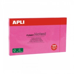 STICKY NOTES APLI 125*75 ROSE FLUO 100F