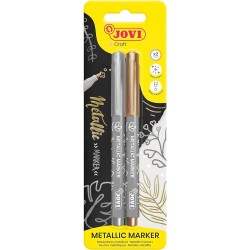 MARQUEUR DE PEINTURE JOVI METAL OR+ARGENT POCH DE 2 REF 1602M