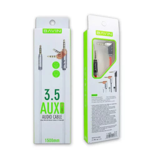 CABLE AUDIO 3.5*3.5MM BAVIN REF AUX-03