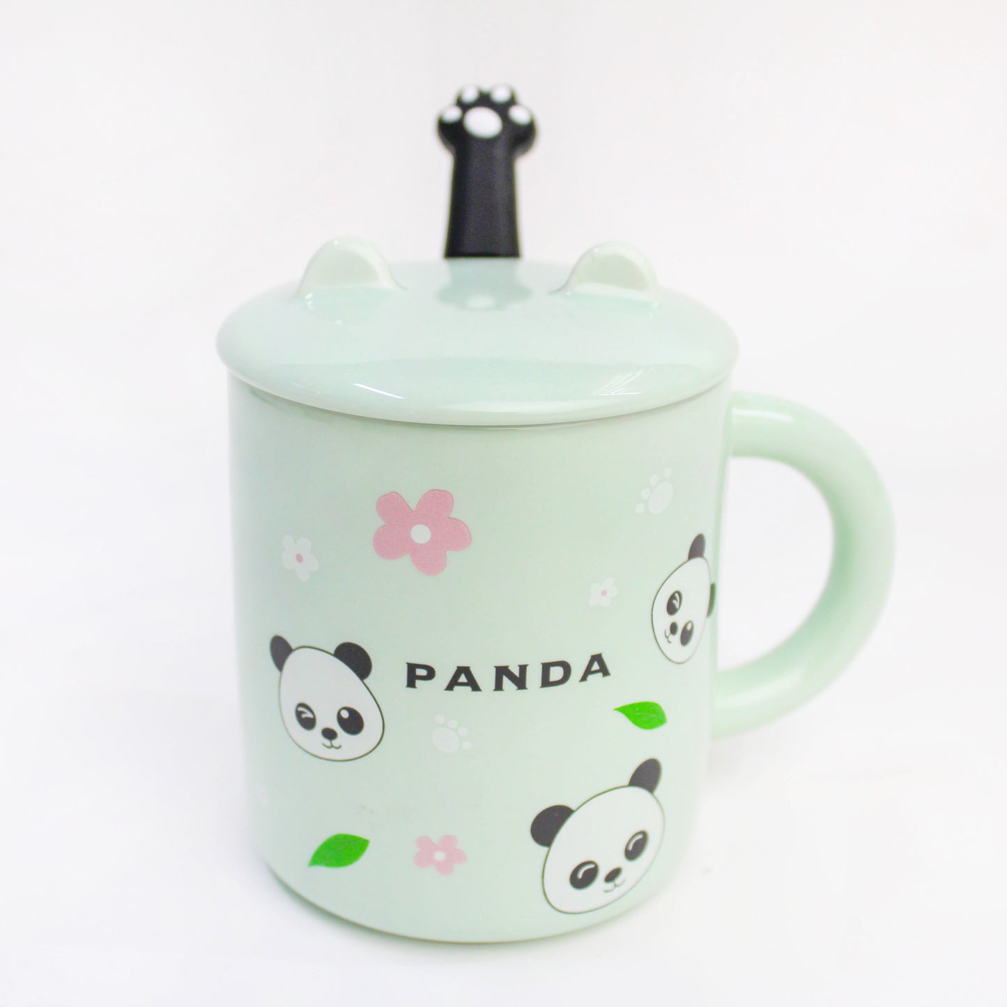 MUG EN CERAMIQUE AVEC COUVERTURE+ CUILLERE