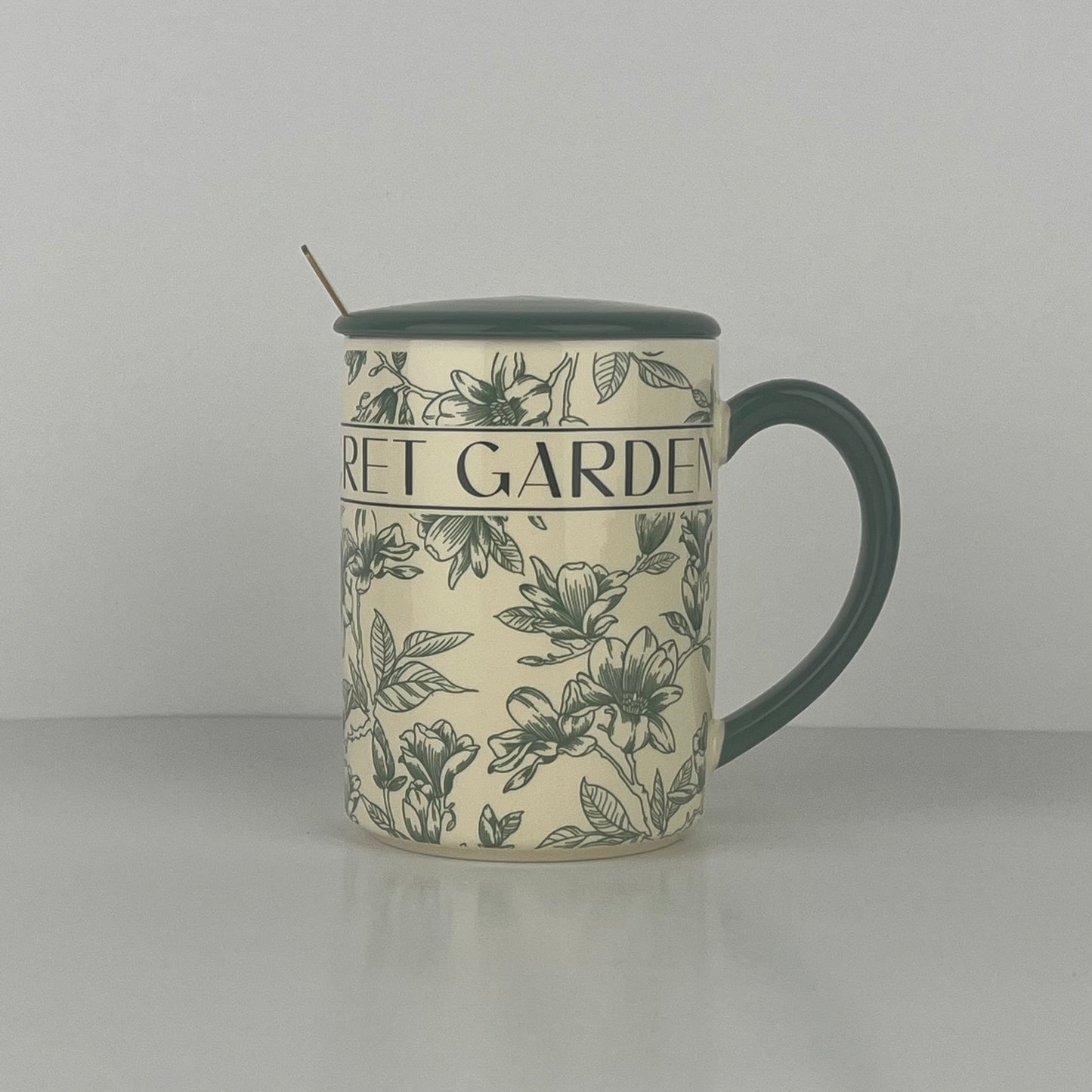 MUG EN CERAMIQUE AVEC COUVERTURE+ CUILLERE REF HZ770-742