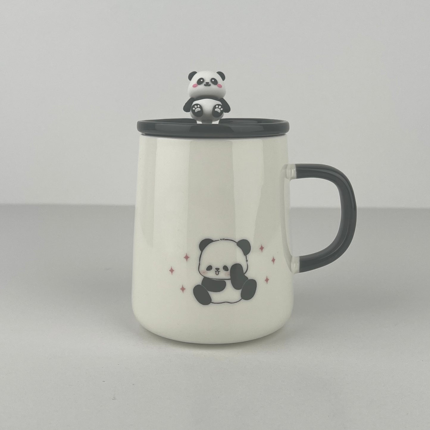 MUG EN CERAMIQUE AVEC COUVERTURE+ CUILLERE REF HZ770-793