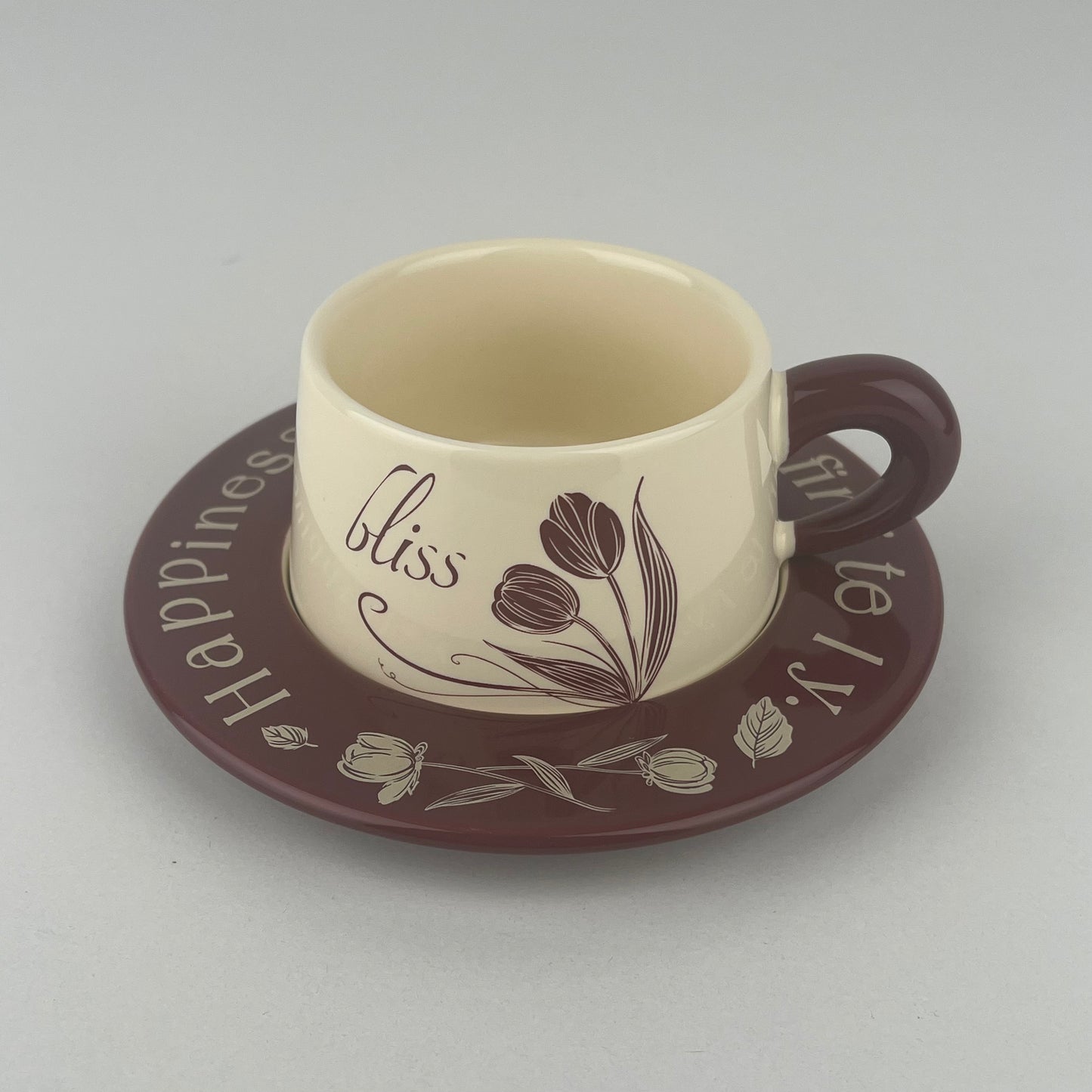 MUG EN CERAMIQUE AVEC SOUS TASSE REF HZ780-61