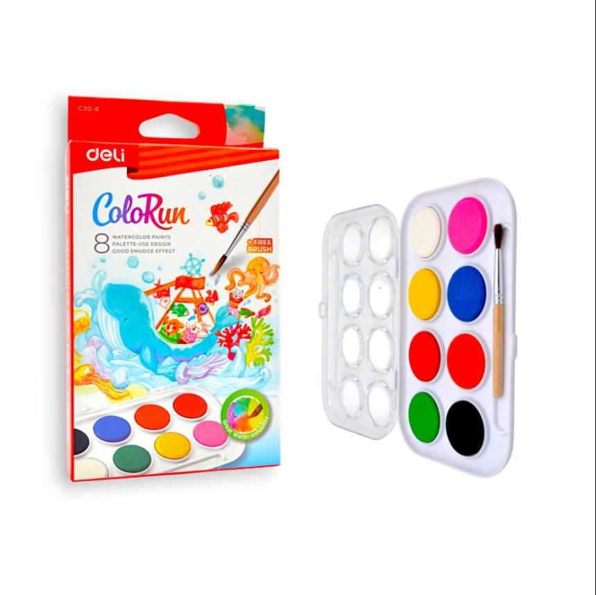 AQUARELLE DELI COLORUN DE 8 REFC20-8