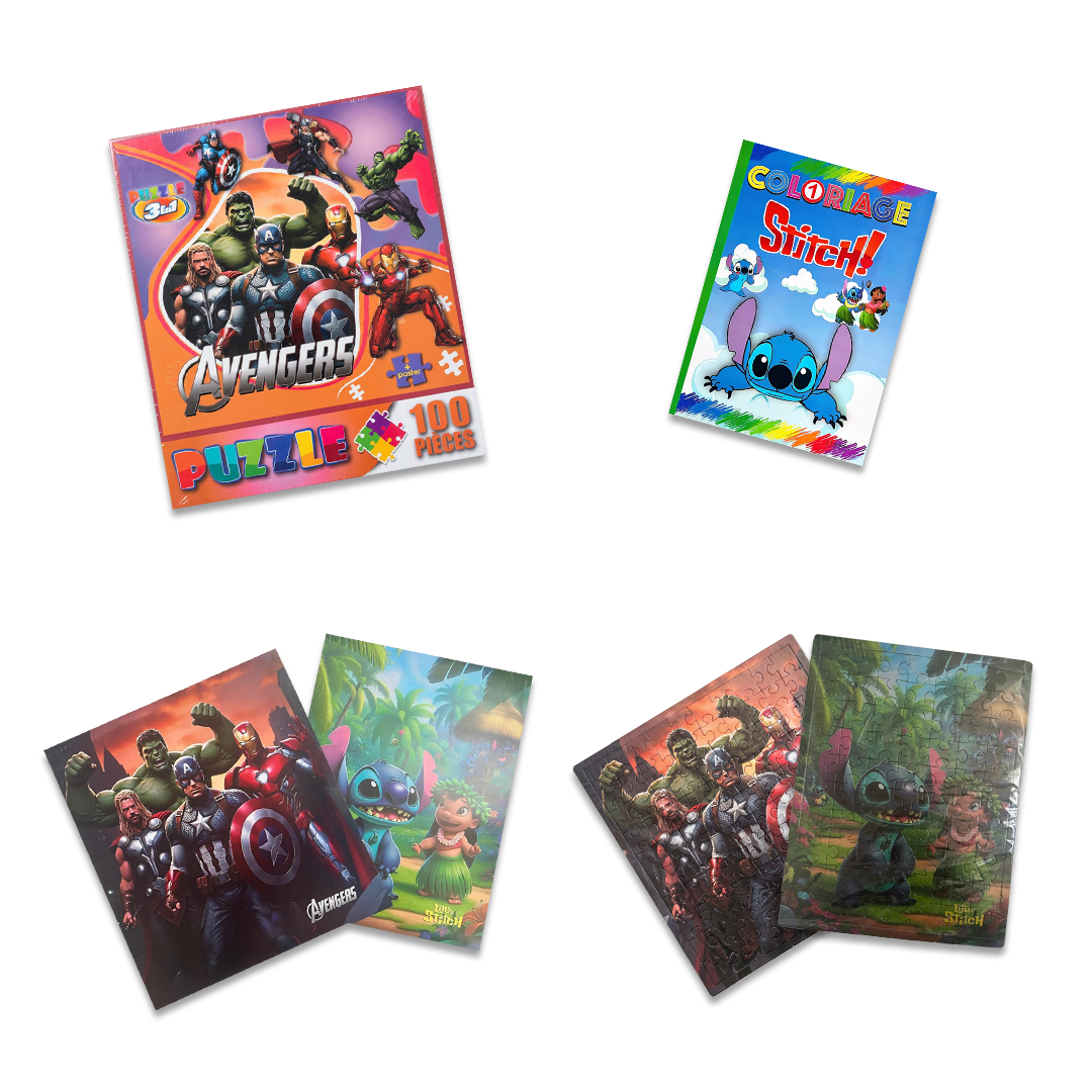JOUET PUZZLE 3EN1 AVENGERS-LILO&STITCH