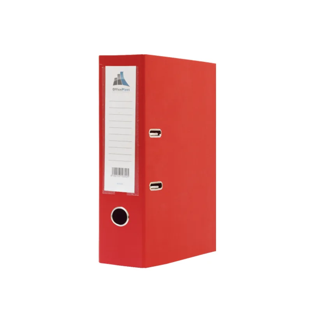 CLASSEUR A LEVIER OFFICEPLAST 75MM ROUGE PASTEL