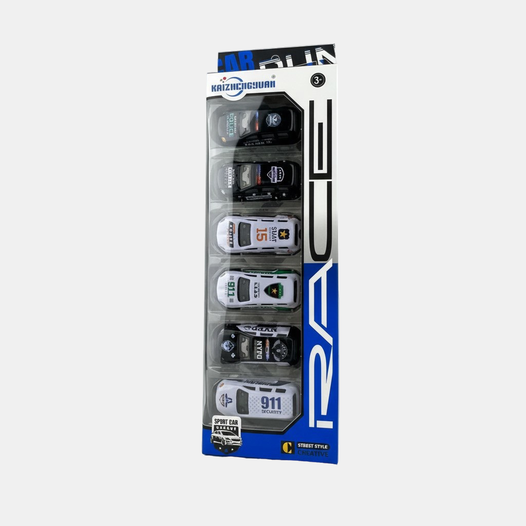 JOUET SET DE 6 MINI VOITURES DE SPORT METAL