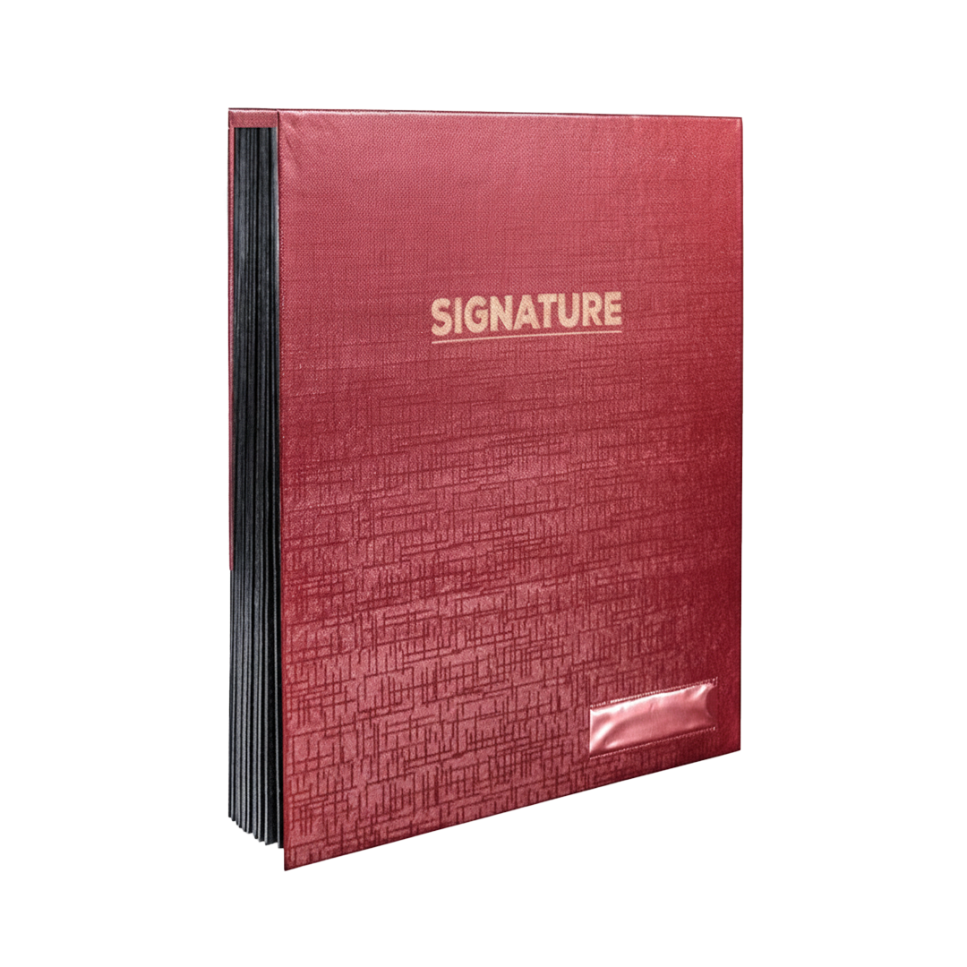 PARAPHEUR SIGNATURE PURPLE 16 VOLETS ROUGE BORDEAUX