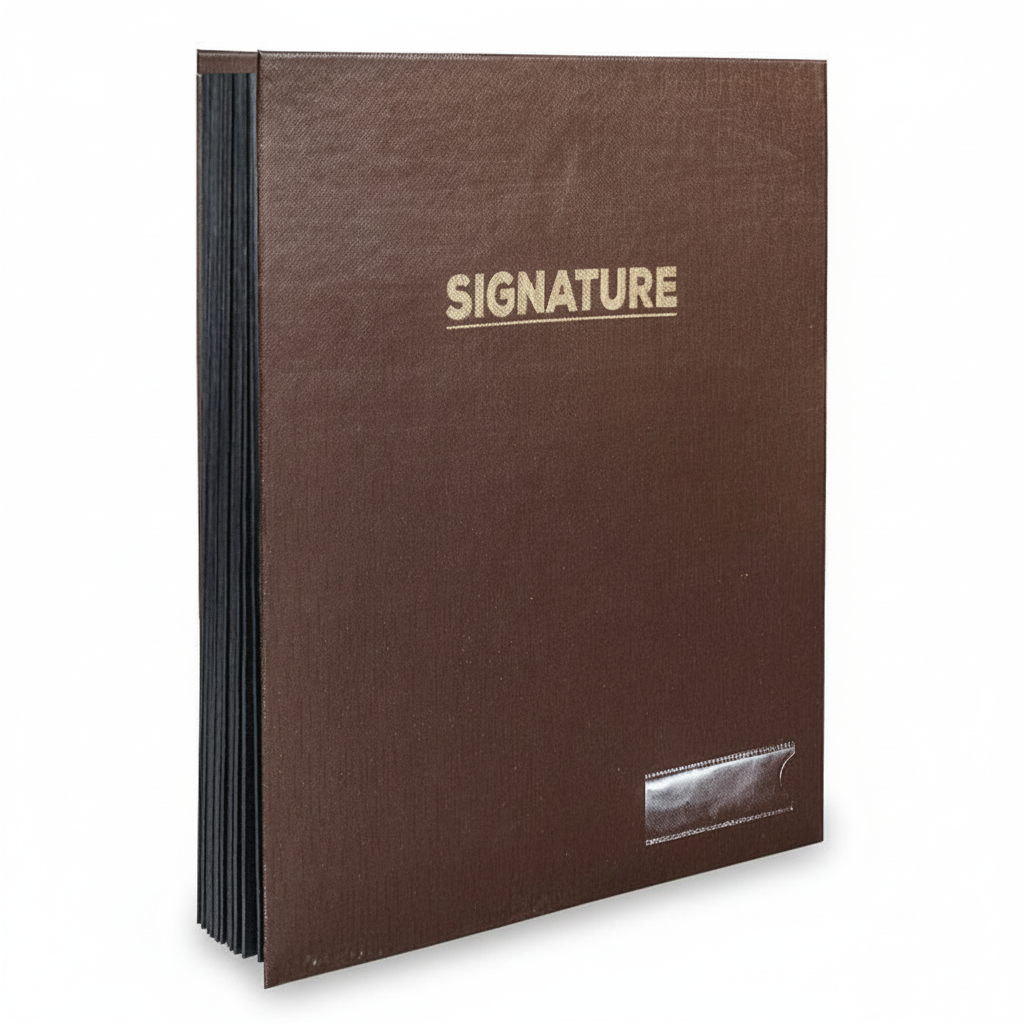 PARAPHEUR SIGNATURE PURPLE 16 VOLETS MARRON