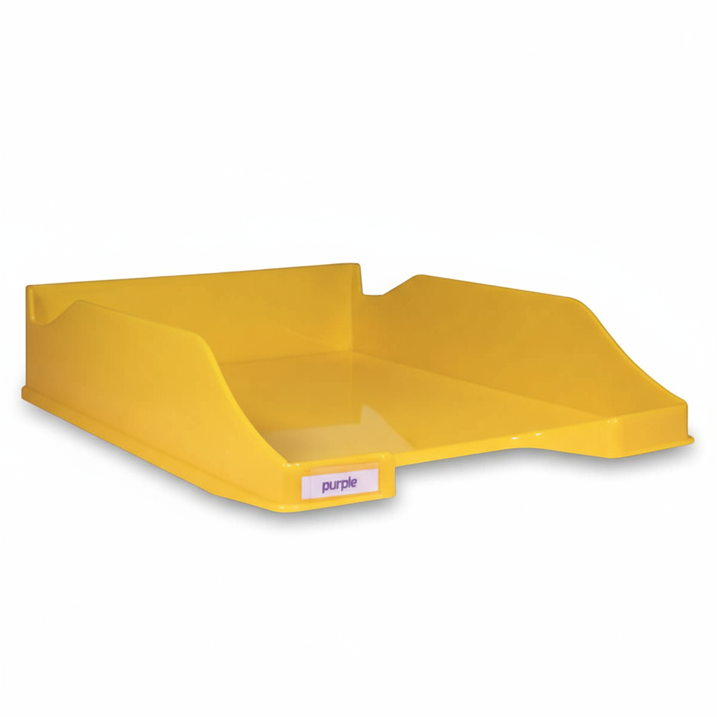 CORBEILLE A COURRIER PURPLE ESSENTIAL JAUNE