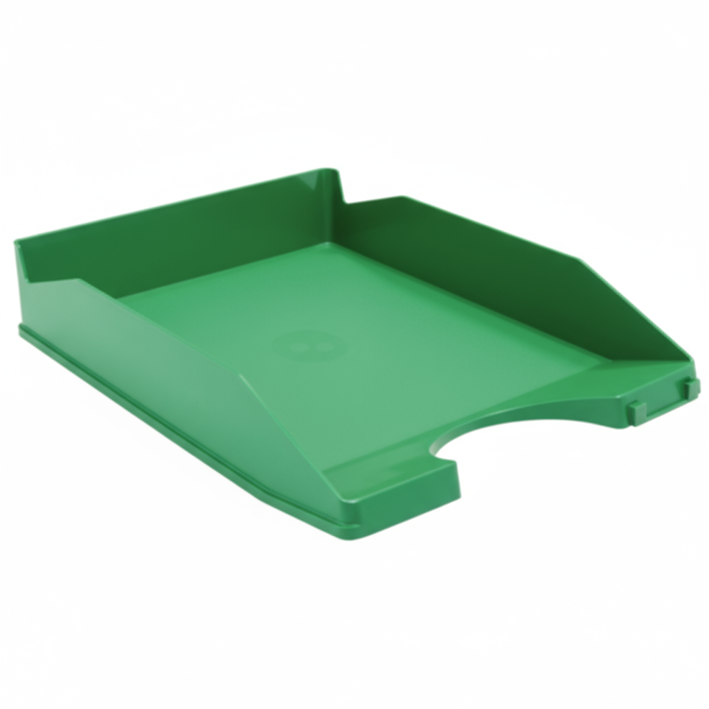 CORBEILLE A COURRIER FAIBO OPAQUE VERT PISTACHE