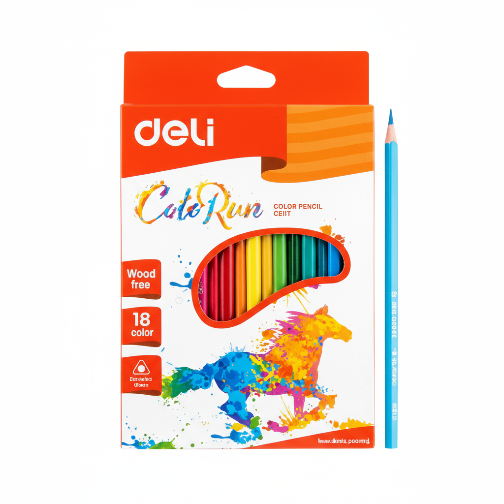 CRAYONS DE COULEUR DELI COLORUN 18 REF C001 10