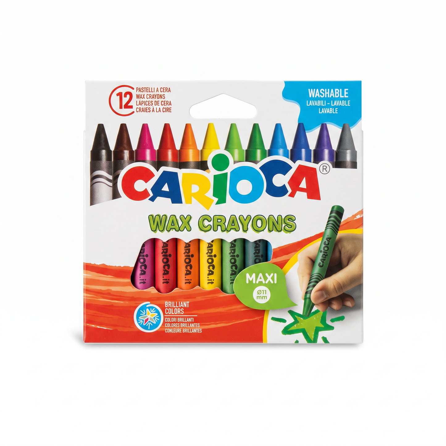 CRAYON DE CIRE CARIOCA WAX MAXI DE 12 42369