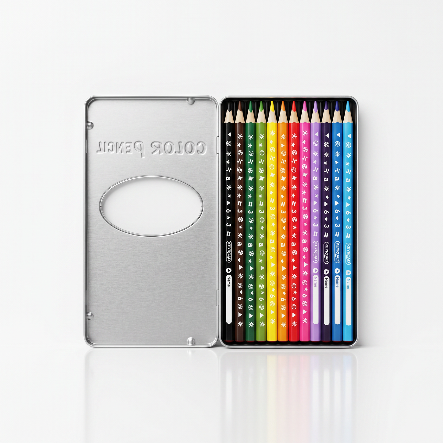 CRAYON COULEUR KEYROAD 12/18 BOITE METALE REF KR971450V