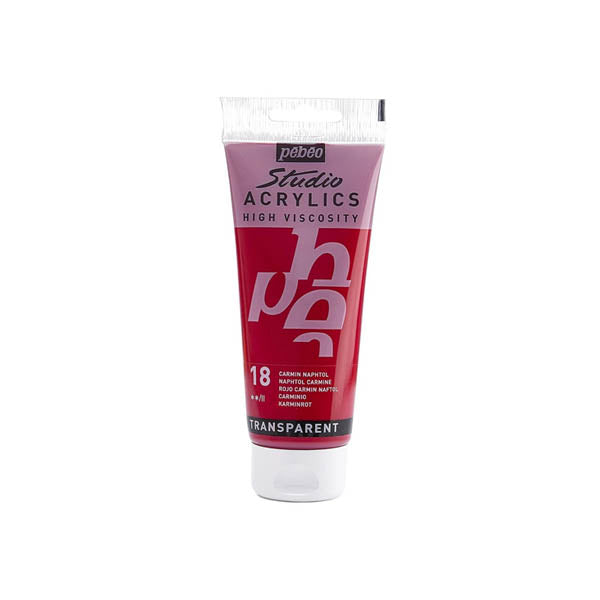 GOUACHE ACRYLIQUE PEBEO 100ML CARMIN NAPHTOL