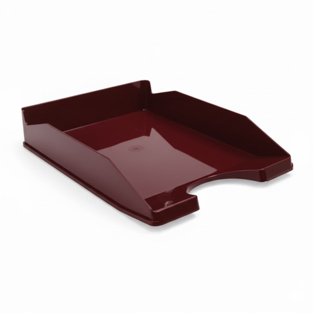 CORBEILLE A COURRIER FAIBO OPAQUE ROUGE BORD