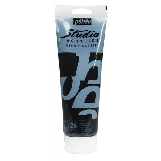 GOUACHE ACRYLIQUE PEBEO 100ML NOIR DE MARS