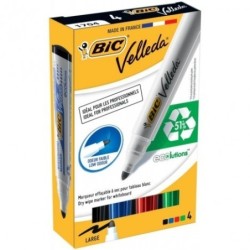 MARQUEUR TABLEAU BIC VELLEDA 1701 POCH DE 4