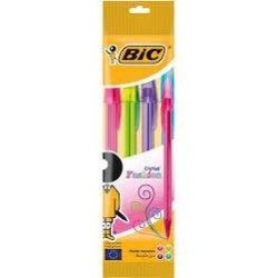 STYLO A BILLE BIC FASHION POCH DE 4