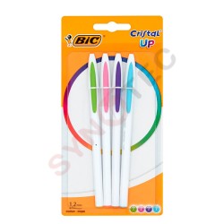 STYLO A BILLE BIC CRISTAL UP POCH DE 4