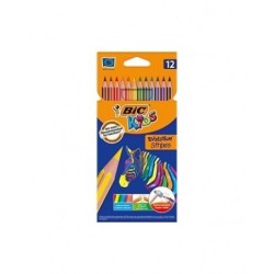 CRAYONS DE COULEUR BIC TROPICOLORS 12/18 REF 4412