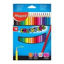 CRAYONS DE COULEUR MAPED 18/18 REF 183218