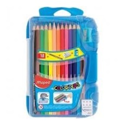 CRAYONS DE COULEUR MAPED 12/18 B.PLASTIQUE REF 832