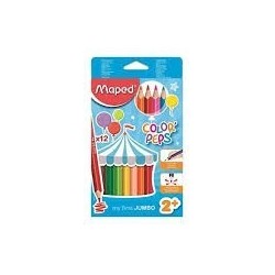 CRAYONS DE COULEUR MAPED 12/18 JUMBO REF 834010