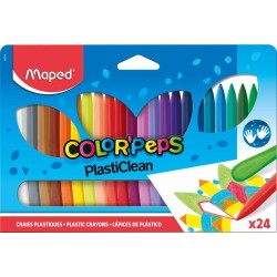 CRAYON DE CIRE MAPED PLASTICLEAN DE 24 REF 862013