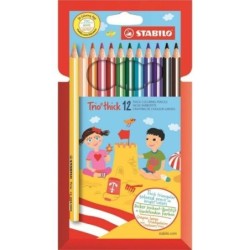 CRAYONS DE COULEUR STABILO TRIO 12/18 REF 203/12-01