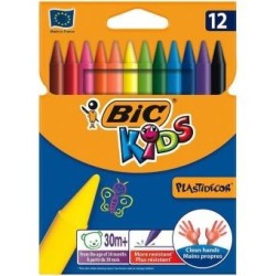 CRAYON DE CIRE BIC PLASTIDECOR DE 12 REF 920299