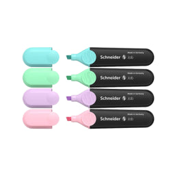 MARQUEUR FLUORESCENT SCHNEIDER JOB PASTEL POCH DE 4