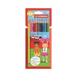 CRAYONS DE COULEUR STABILO SWANO 12/18 REF 1912/77-01