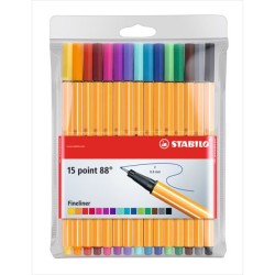STYLO POINT FINE STABILO POINT 88 POCH DE 10+5 88-15