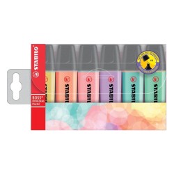 MARQUEUR FLUORESCENT STABILO BOSS PASTEL POCH DE 6