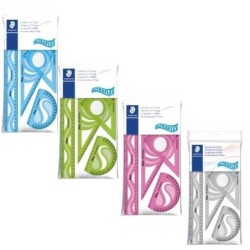 POCHETTE GEOMETRIQUE STAEDTLER 30CM ULTRAFLEX 4PCS