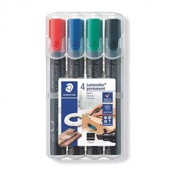 MARQUEUR PERMANENT STAEDTLER LUMOCOLOR 350 POCH DE 4