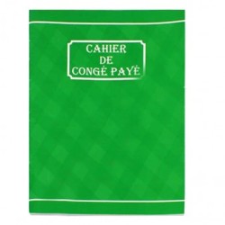 CAHIER DE CONGE PAYE-RIBAT PAPIER